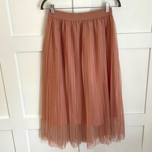 Zara Fine Pleated Tulle Skirt, Size L
